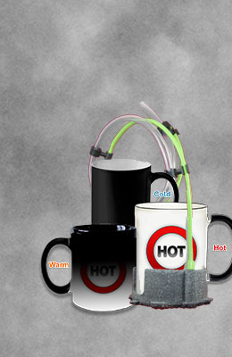 Hands free bendable 650mm drinking aid with Heat Change mug, Hands free bendable 650mm drinking aid with Heat Change mug,